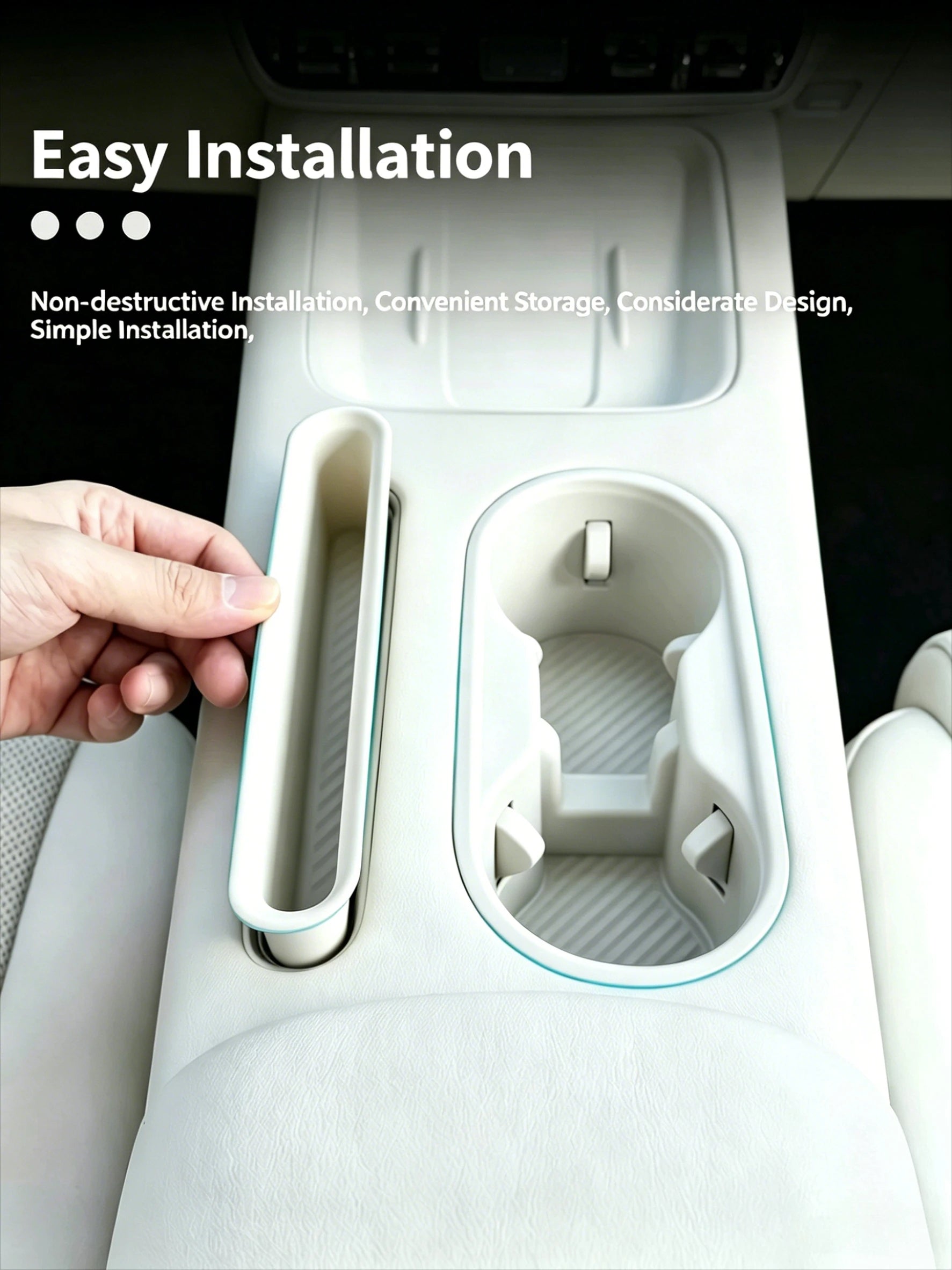 Car Center Console Storage Box Silicone Cup Holder TPE Mobile Phone Slot for Ora 5 2026 Model Interior Protection Accessories