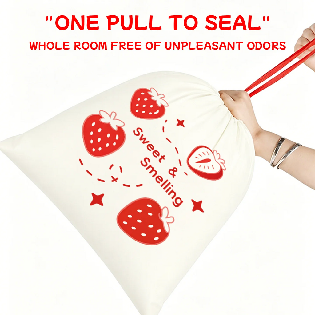 strawberry pattern Tear-free garbage bags home portable Kitchen dormitory enlarged and thickened plastic bag