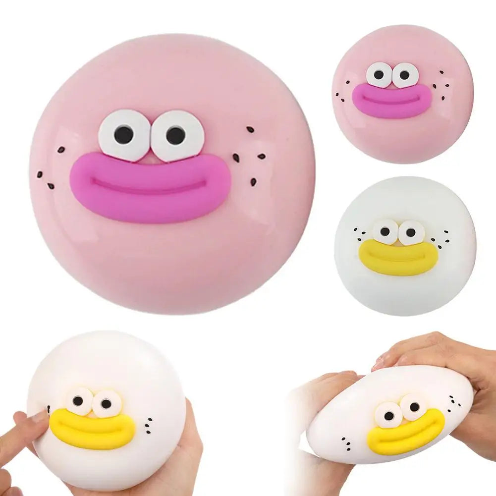 Big Mouth Mantou Stress Relief Toy Squeeze Balls Stress-Relief Squishy Toys Slow Rebound Sensory Fidget Toys For Adults Kids ﻿