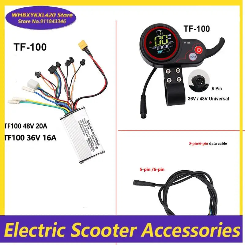 FOR 36V 16A 48V 20A Brushless Motor Controller TF-100 LCD Display Meter for Kugoo M4 Electric Scooter Bike Modification