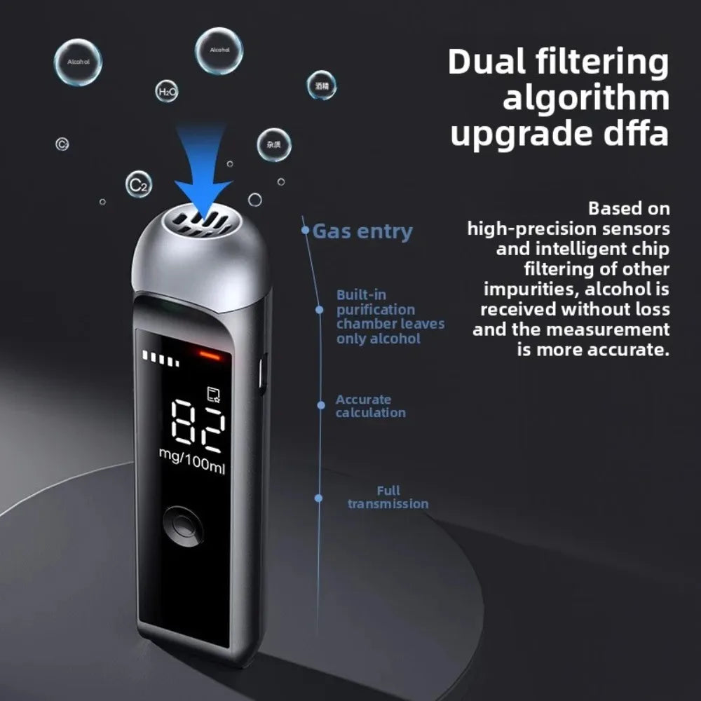Automatic Breathalyzer Professional Breathalyzer Rechargeable Alcohol Concentrator Tool Suitable Personal And Professional Use