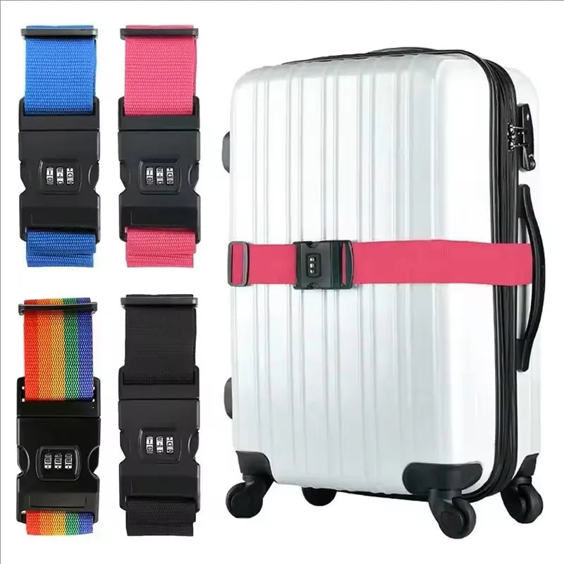 1PC Password Lock Travel Luggage Strap Adjustable Packing Strap Lightweight Luggage Safety Lock Snti-Theft Luggage Buckle Strap