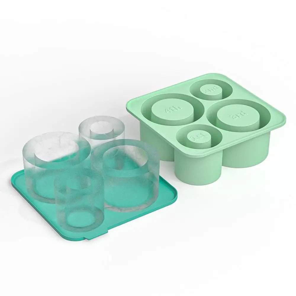 Ice Cube Mold for Stanley Cup Tumbler 20oz 30oz 40oz,Silicone Cylinder Ice Cube Tray with Lid,Ice Mold Keep Drinks Chilled