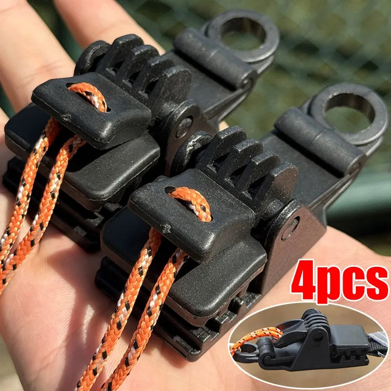 4/1pcs Sturdy Heavy Duty Tent Clips Outdoor Tarpaulin Clamps Anti-wind Fixed Tent Reinforced Tarp Clips Hook for Outdoor