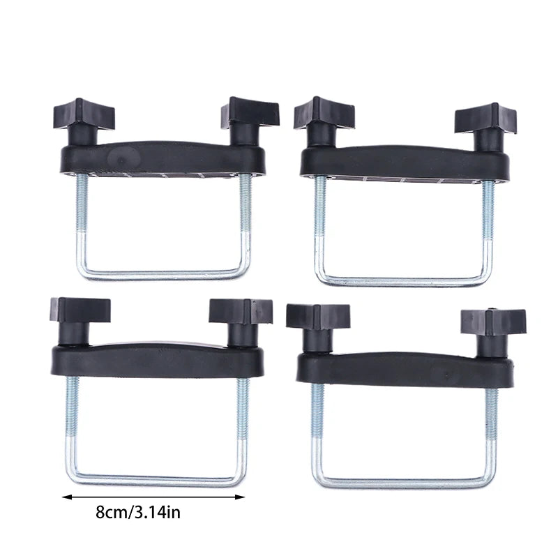 4 PCS Car Roof Rack Basket U-Bolt Clamps Mounting Fitting Kit Universal Luggage Frame Fixing Clip