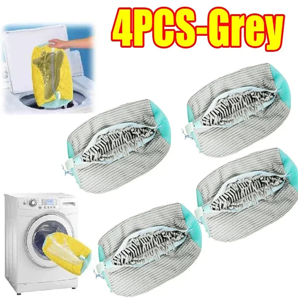 1-6PCS Washing Shoes Bag Cotton Laundry Fluffy Fibers Easily Remove Dirt Washing Bags Anti-Deformation Shoes Clothes Organizer