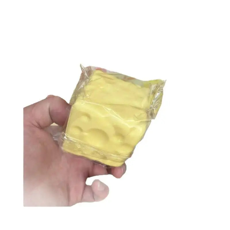 Taba Cheese Cube Stress Ball Non Rebound Shapeable Squeeze Toy Portable Sensory Fidget Toy For Kids Adults Relax