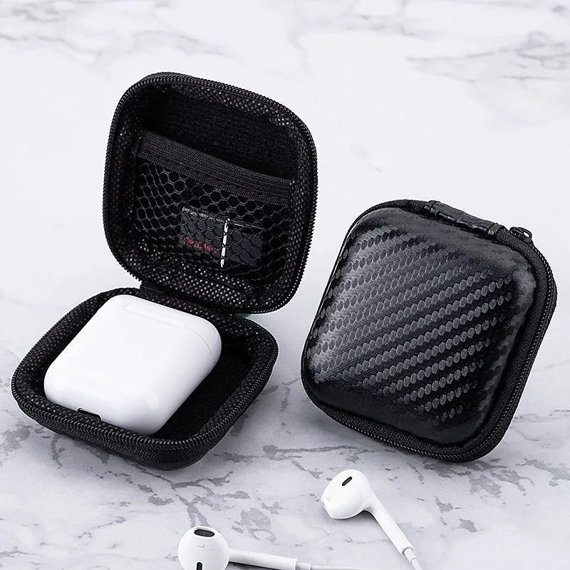 1-3Pcs Earphone Carrying Case Holder EVA Headphone Storage Bag Small Zipper Pouch for EarPods Cable Charger Organizer Box Pouch
