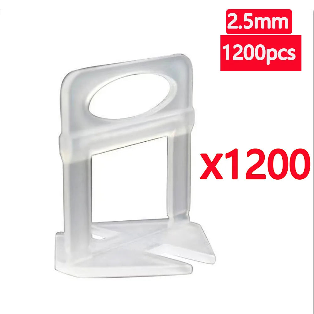 25-1200PCS Floor Tile Leveling System Clips Spacers Straps Tile Piler Wadge for Ceramic Tile Laying Leveling Construction Tools