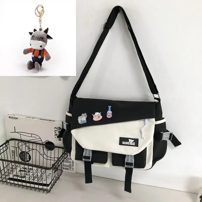 Nylon Handbags Shoulder Bag Large Capacity Crossbody Bags for Teenager Girls Men Harajuku Messenger Bag Student School Bags Sac