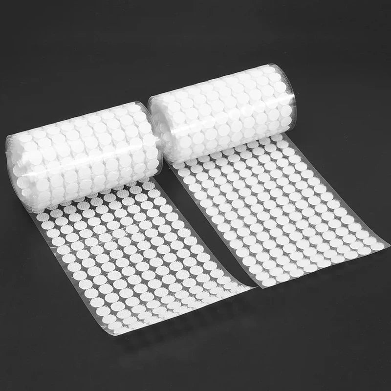 200pcs (100 Pair Sets) 15mm Diameter Sticky Back Hook, Self Adhesive Dots Loop Tapes for DIY Crafts Office Classroom