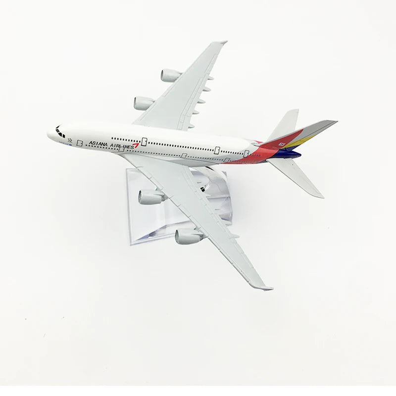 JASON TUTU 16cm Asiana Airlines Airbus A380 Plane Airplane Model Aircraft Model Diecast Metal 1/400 Scale Planes