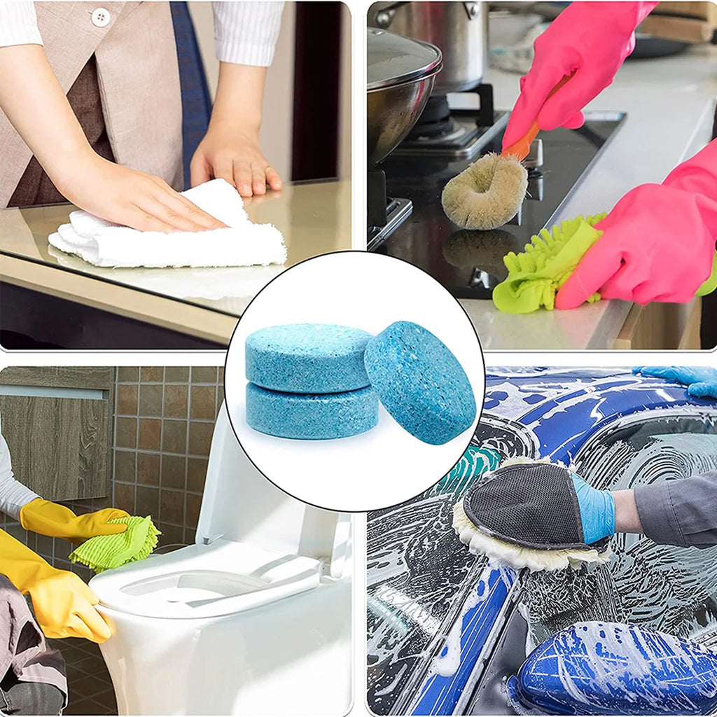10/20/30/50/100PCS Car Cleaning Effervescent Sheet Suitable For Car Kitchen Windows Windshield Washer Concentrate Sheet