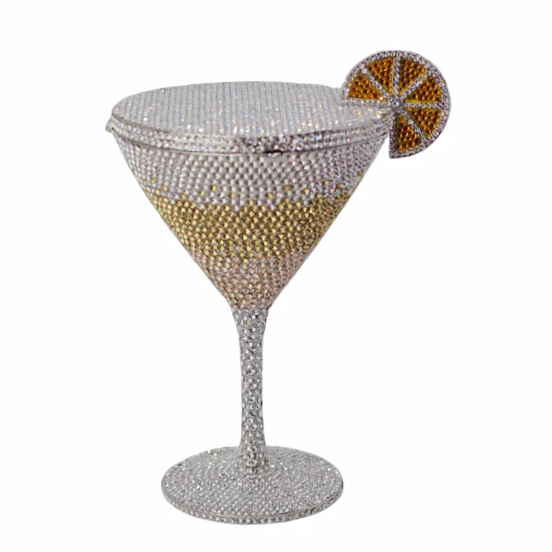 Martin Cocktail Cup Diamond Evening Bag New Arrival Crystal Bridal Handbag Dinner Clutches Female Crystal Purse Rhinestone Bags