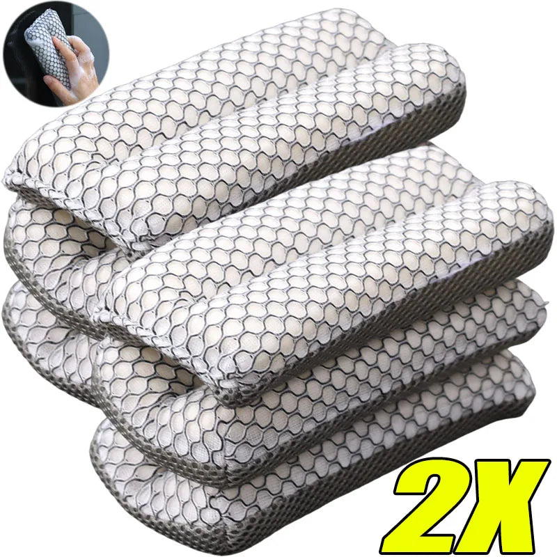 Washing Ultra Soft Water-Absorbent Mesh Car Mesh Sponges Wash Sponge Double-sided Honeycomb for Car To Clean Glass Paint Dirty