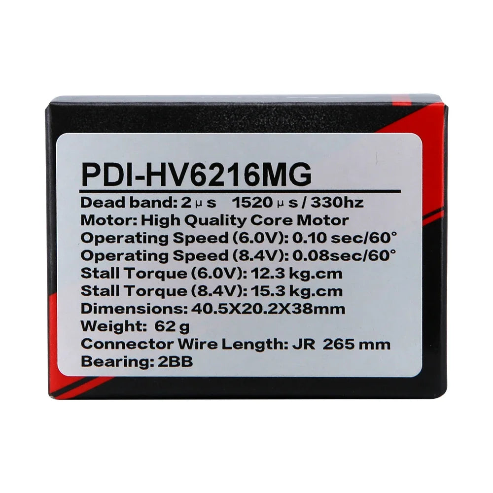 JX Standard Motor Digital Waterproof Servo 15kg 8.4V PDI-HV6216MG High Torque Metal Gear Model Aircraft RC Remote Control Cars