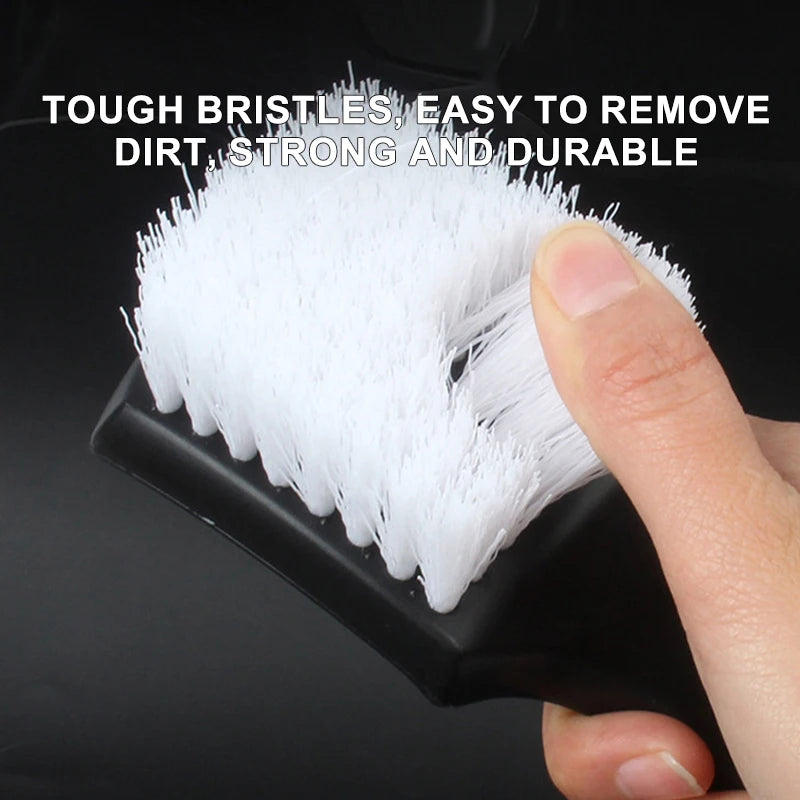 SEAMETAL 1pc Car Wheel Rim Cleaning Brush Black Handle Car Tire Hub Clean Brush Auto Detailing Washing Brushes Tool Accessories