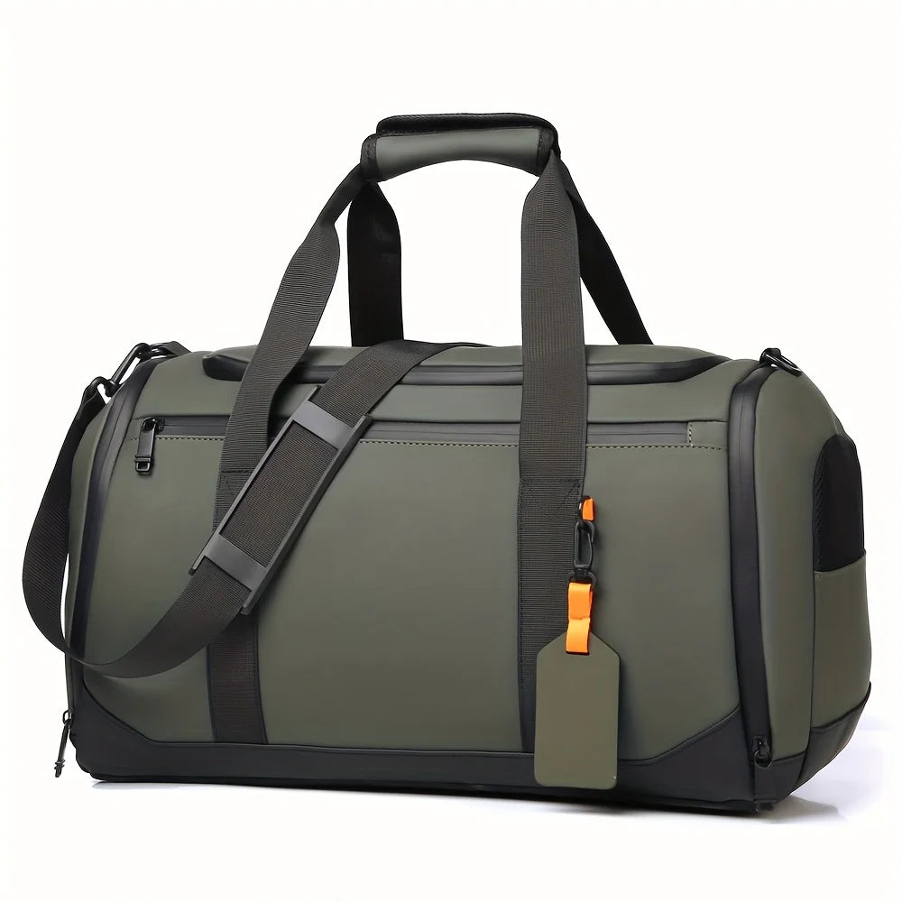 Large Capacity Carry on Travel Bag for Men Spacious Sports Gym Bag with Multiple Compartments Weekend Overnight Duffel Bag