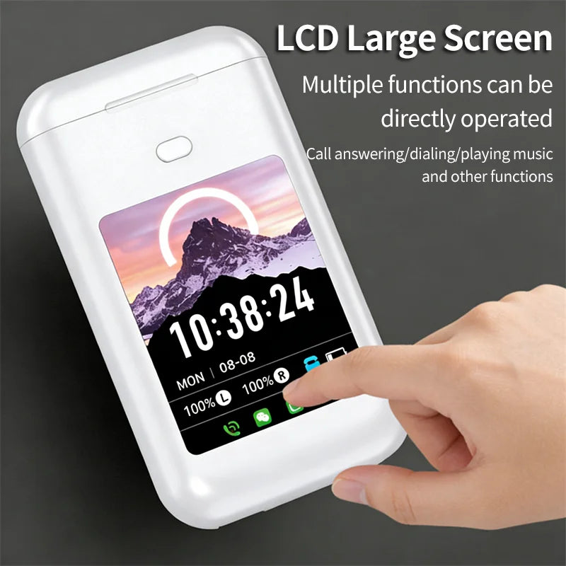Large Screen Bluetooth Earphone High-capacity Battery Multi-functional Charge The Phone Downloadable APP AI Translation Headset