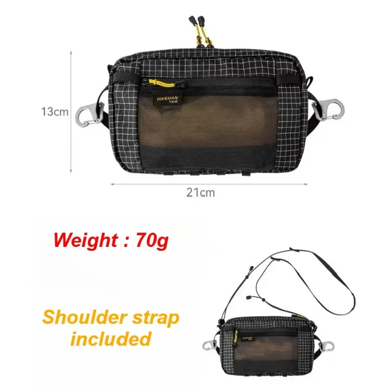 Fiber Waist Pack 1.1L Waterproof UrltraLight Multi Pocket for Cycling Running Hiking Camping Outdoor Sports Accessories