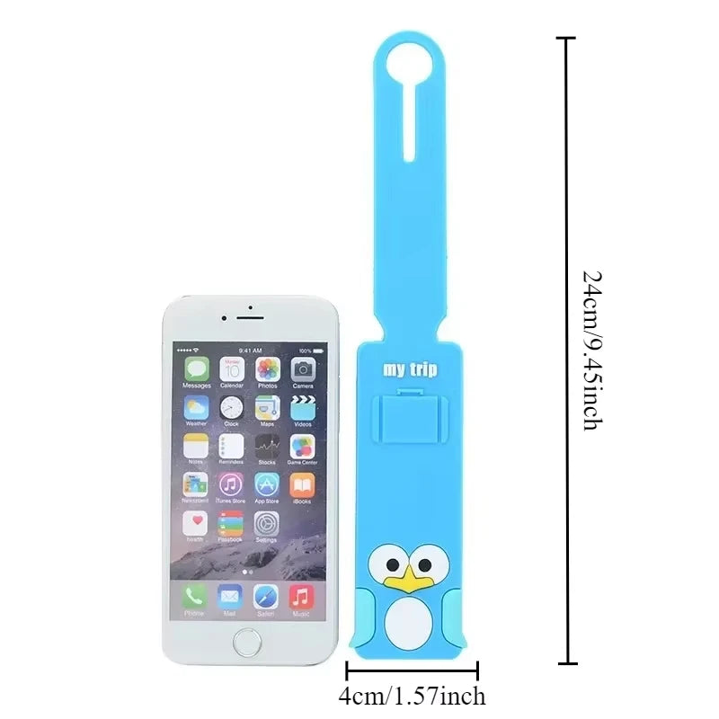 5pcs Lovely Silicone Luggage Tag Boarding Pass Luggage Tag Checked Fashion Travel Accessories Cute Luggage Tag Flight