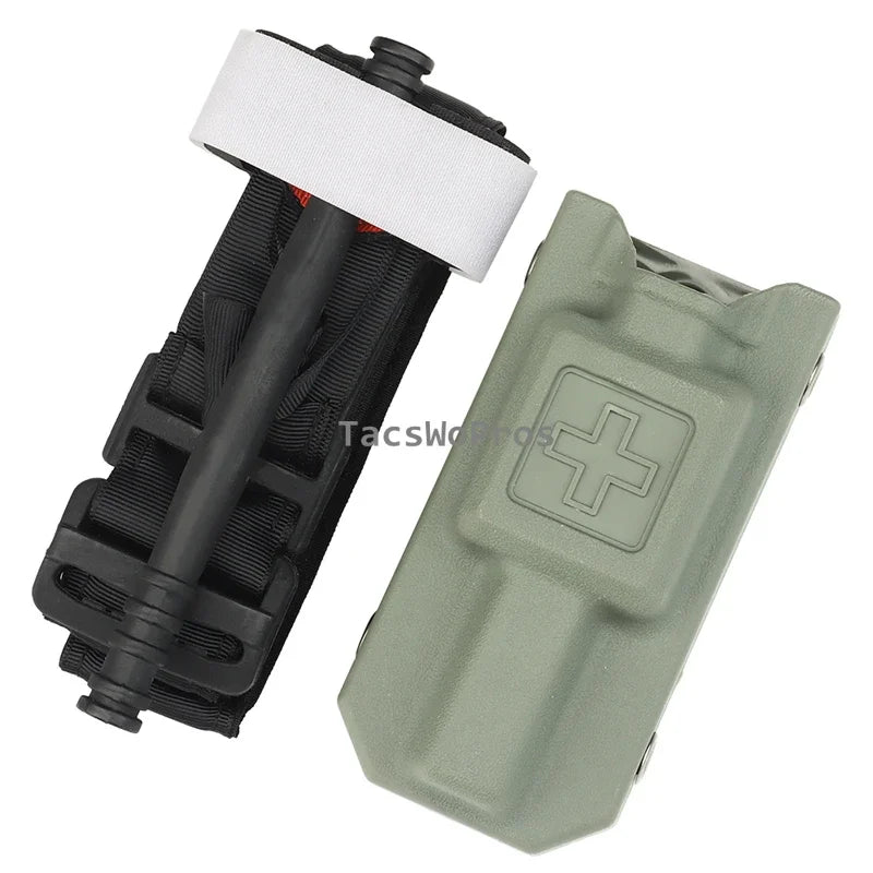 Tactical Tourniquet Holder Portable MOLLE Hunting Emergency Tourniquet Case Outdoor Combat Training Medical First Aid Equipment