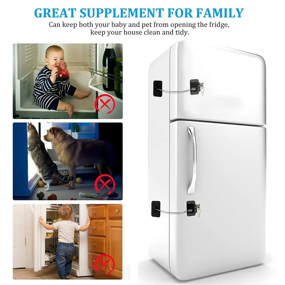 Window Children Protection  Safety With Metal Key or Coded Lock Refrigerator Lock Cabinet Locks Digital Password