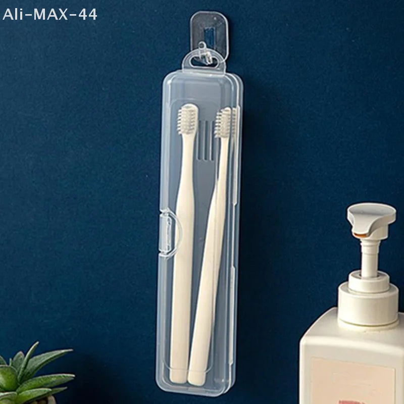 Portable Toothbrush Box Plastic Travel Toothbrush Case Transparent Toothbrush Holder Organizer Travel Practical Accessories