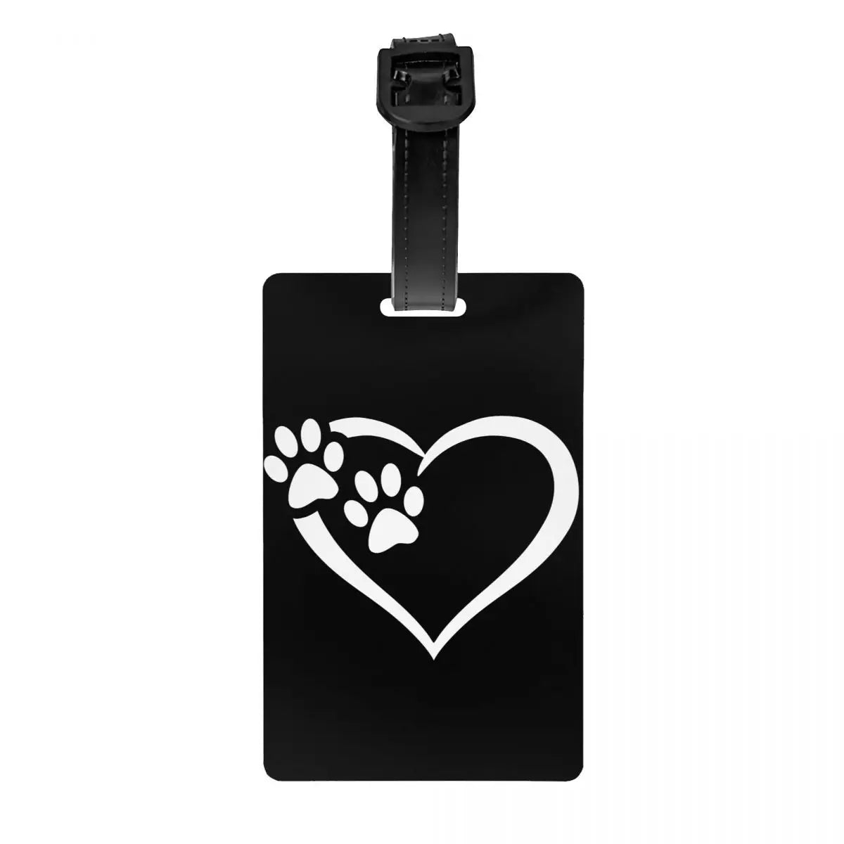 Custom Dog Lover Pet Paw Heart Luggage Tag for Suitcases Fashion Baggage Tags Privacy Cover Name ID Card