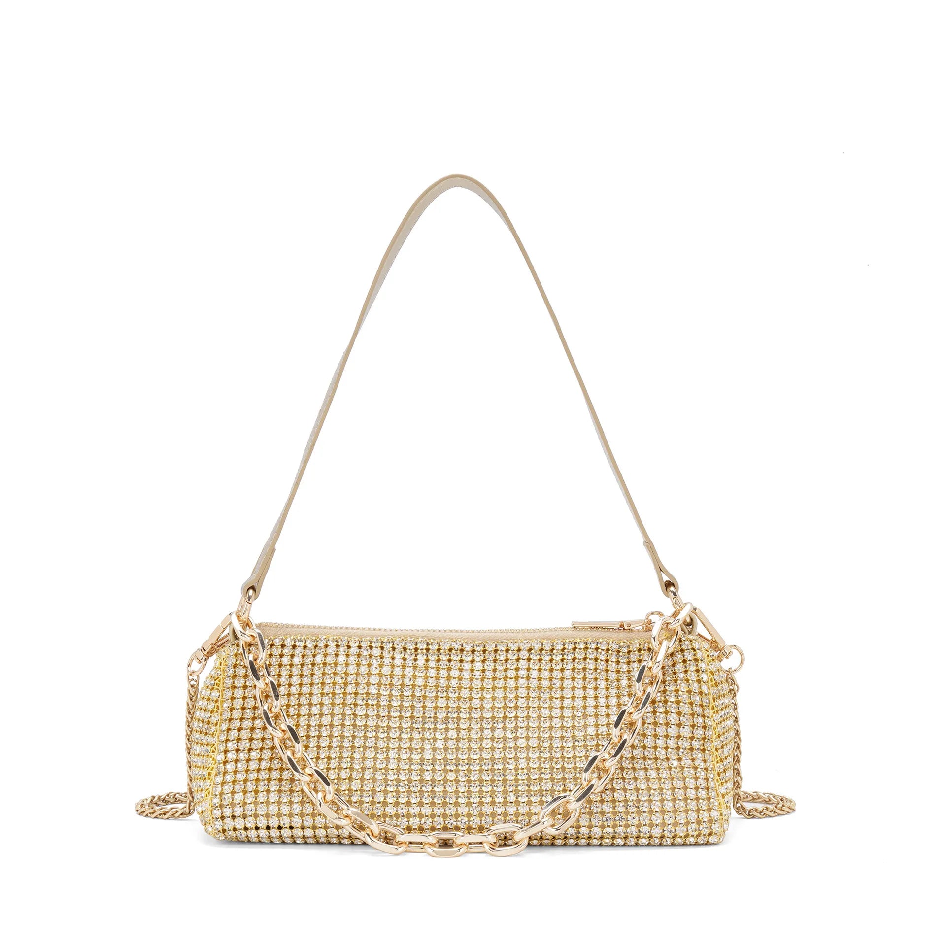 Rhinestone chain bag Internet celebrity fashion portable small square bag shoulder messenger women's bag handbag