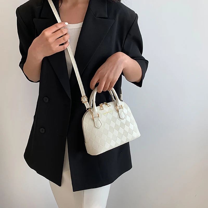 Fashionable French Shoulder Bag Casual Crossbody Bag Pu Shell Bag Women'S Handbag Adjustable Shoulder Strap