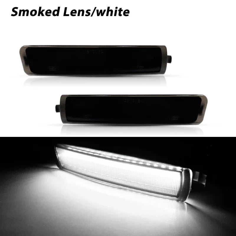 Car Front Bumper Side Marker Turn Signal Lights Parking Lights Driving Lights For BMW Z3 M Coupe 1996-2002 Amber/White LED 12V