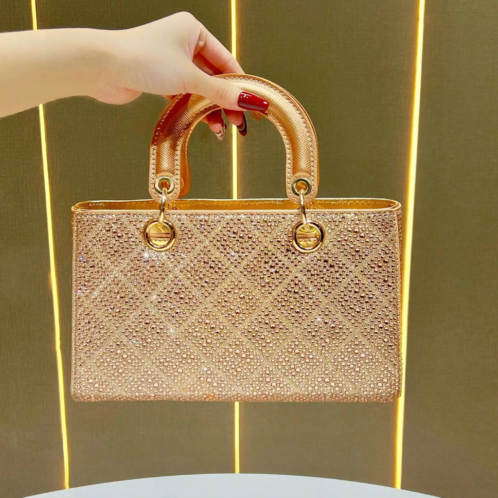 New women's with diamonds Princess Diana Crossbody women's  Banquet bag Rhinestone shoulder bag Women's handbag