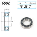 Bicycle Hub NBK Bearing Palin 6802 6902 2RS Sealed Bearing Repair Parts for KOOZER XM490 BM440 GOLDIX Hub Fastace Novatec