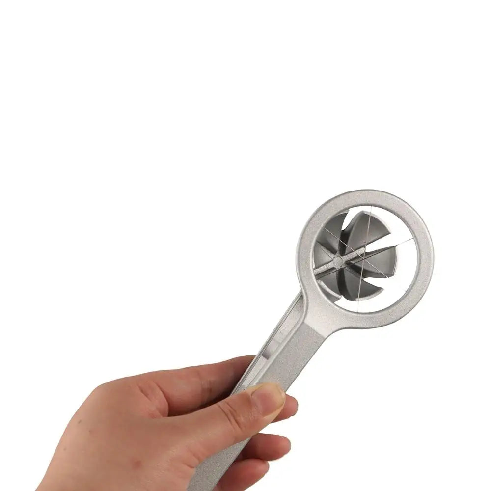 Aluminum Alloy Manual Egg Cutter Portable Multi-functional Egg Slicer Non-slip Section Divider Preserved Egg Splitter Kitchen