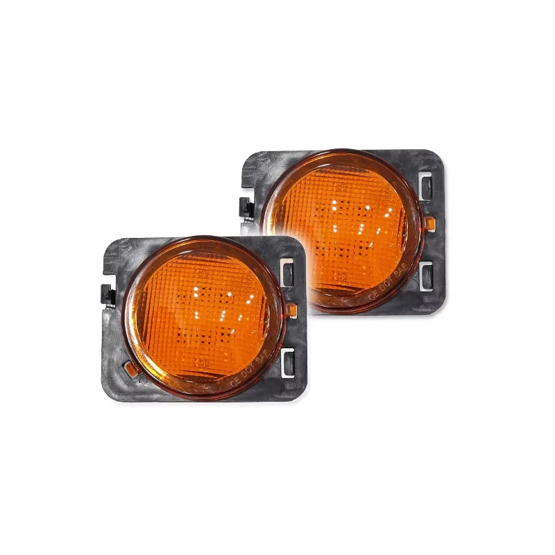Car Front Bumper Side Marker LED Lights Assembly For Jeep Wrangler JK & JK Unlimited 2007-2018 Turn Signal Light Parking Light
