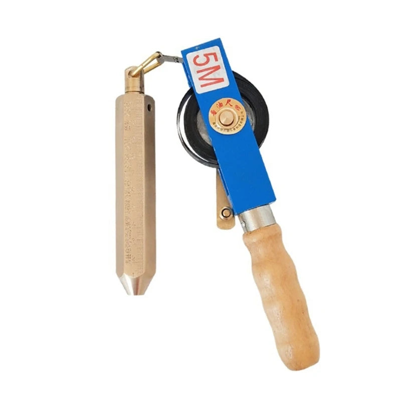 Oil Gauging Tapes 5/10/15/20/25/30M Measuring Ruler Carbon Steel Oil Gauging Tape With Brass Plumb Bob Tape Dropship