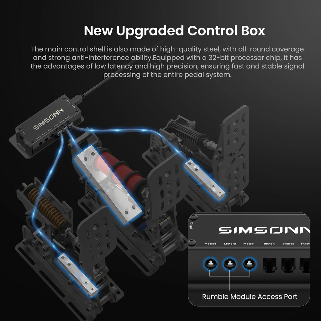 SIMSONN Main Control Box for the Pro X Ultra Pedals and Plus X Pedals Support VAM PRO Motors Includes USB Cable