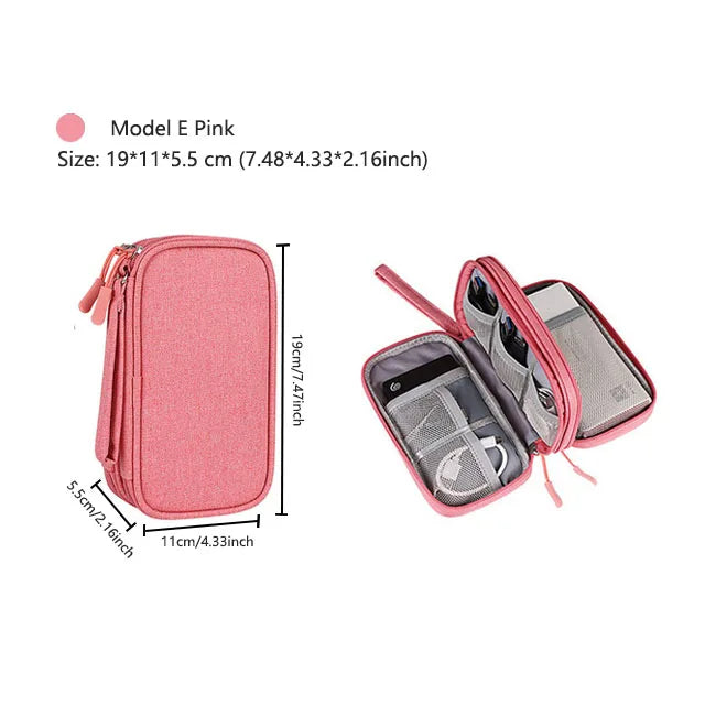 Travel Cable Bag Portable Digital Storage Pouch Waterproof Electronic Accessories Storage Bag Travel Cable Organizer Bags