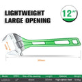 LAOA Large Opening Adjustable Wrench Light Spanner Multifunctional Bathroom Pipe Wrench 6-12 inch Plumbing Repair Hand Tools