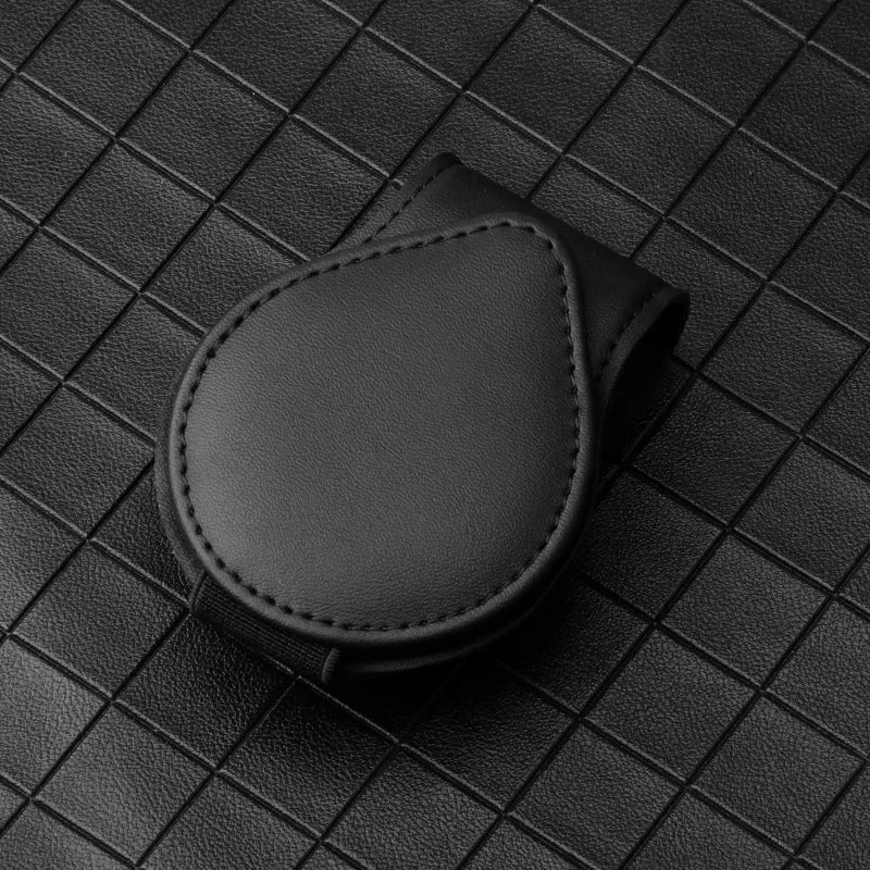 Leather Sunglasses Clip Sun Visor Car Interior Card Ticket Fastener Portable Sunglasses Holder Clips Auto Interior Accessories