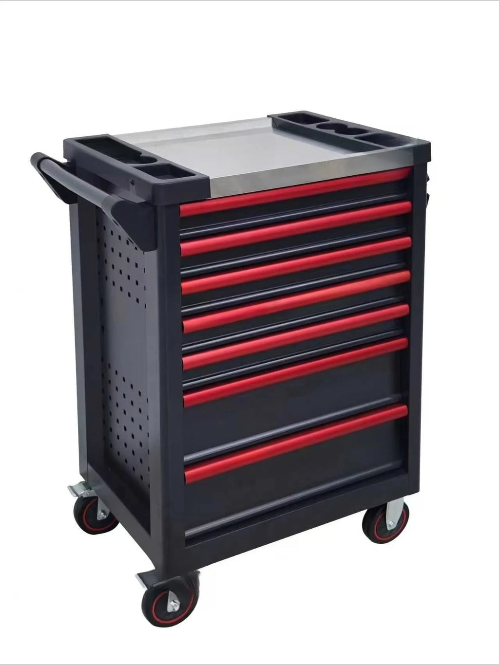 420 Pcs Lockable Metal Tool Box Sets Mechanic Rolling Cabinet Trolley 150kg Capacity 5 Inch Wheels Portable Workshop/Garage