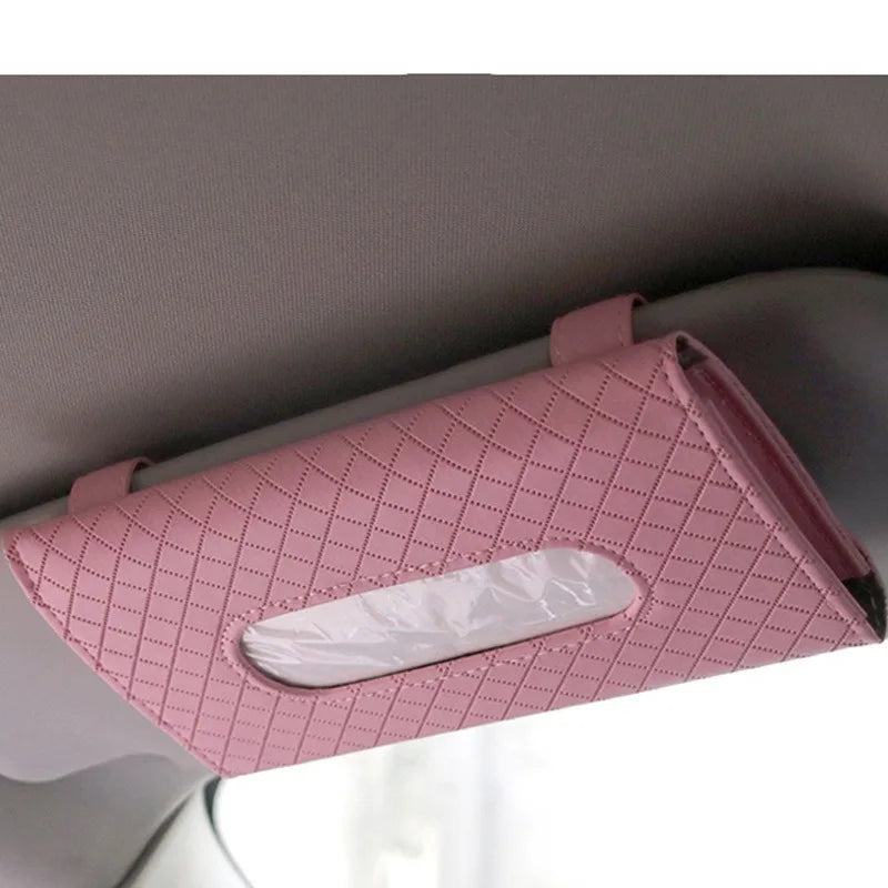 1Pcs Car Tissue Box Towel Sets Car Sun Visor Tissue Box Holder Auto Interior Storage Decoration for BMW Car Decor Accessories