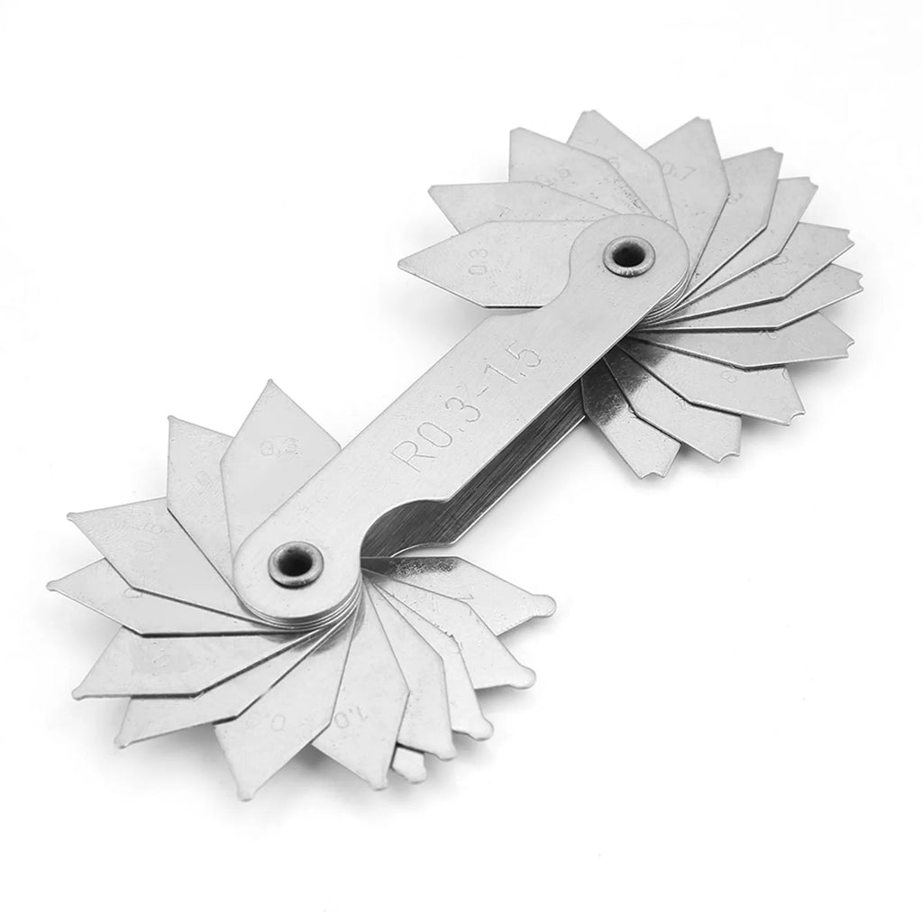 Stainless Steel Radius Fillet Gauge Measuring Tool R0.3-1.5/ R1-6.5/ R7-14.5/ R15-25 Convex Gauge Radius Measuring Tool