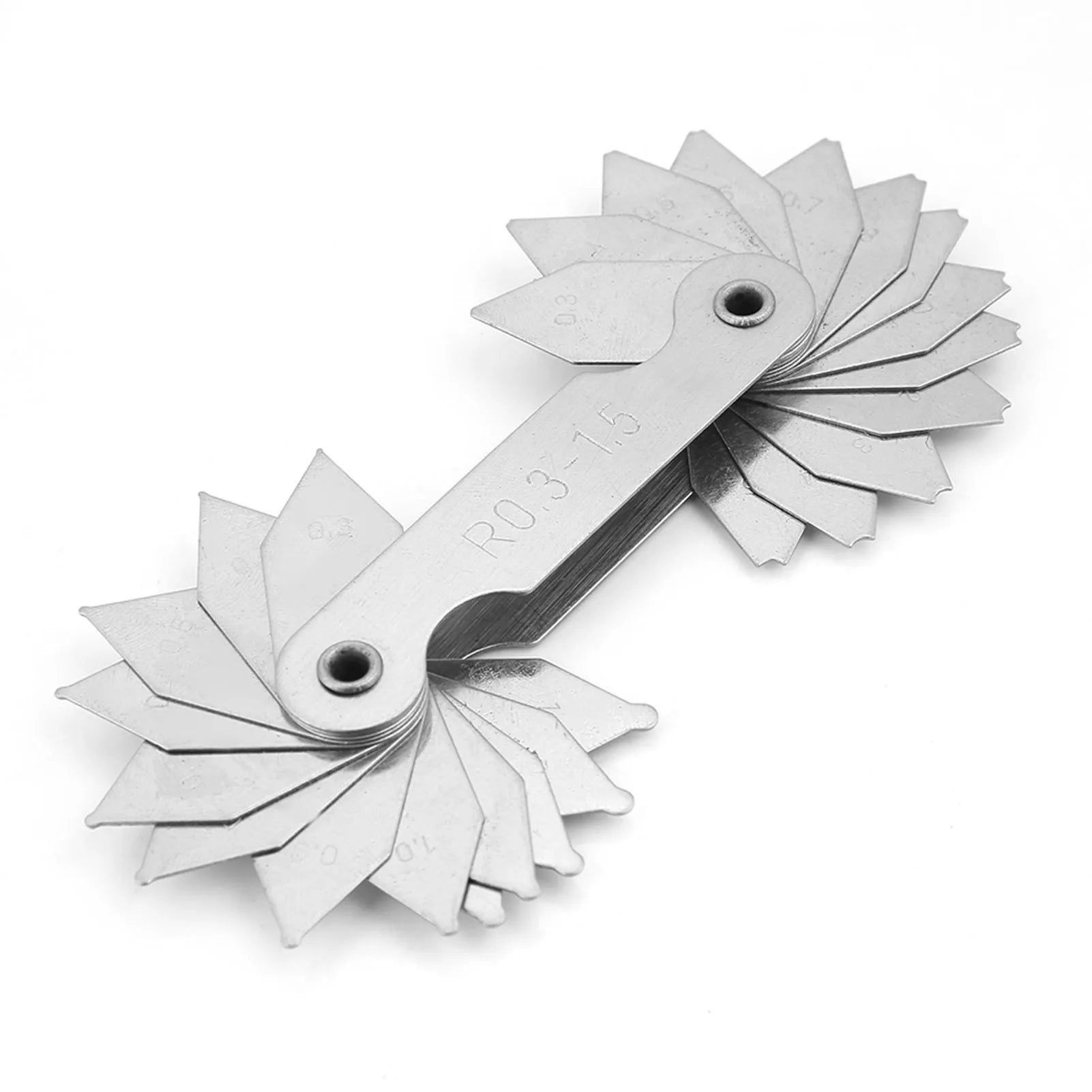 Stainless Steel Radius Fillet Gauge Measuring Tool R0.3-1.5/ R1-6.5/ R7-14.5/ R15-25 Convex Gauge Radius Measuring Tool