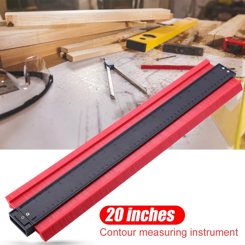 20 inch Shape Gauge Duplicator Profile Duplication Gauge Contour Template Plastic Contour Ruler Copy Duplicator Measuring Tool