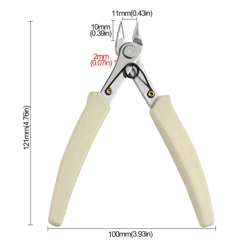 Electronic Scissors Multifunctiona Mini Plier Jewelry Curved Pointed Nose Diagonal Pliers Hand Electric Tools Cutter