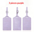 3 Pieces Travel Luggage Tag PU Leather Suitcase Label Boarding Pass Anti-Loss Pendant Cross-Border Logo Tag for Bags