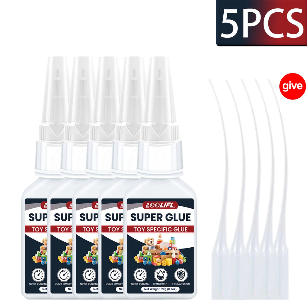 LOOLIFL Multi-Purpose Super Glue Cyanoacrylate Adhesive Instant Stronger All Bonding Glue for Resin Ceramic Metal Glass Plastic
