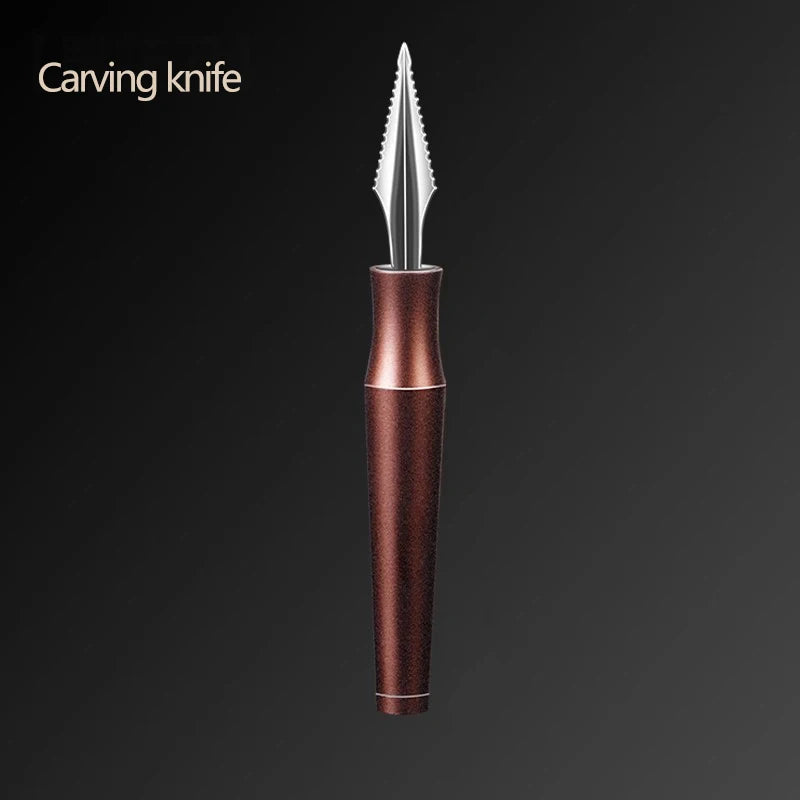 Stainless Steel Fruit Platter Ball Digger Corrugated Carving Knife Watermelon Ball Digger Spoon Fruit Carving ice cream scoop